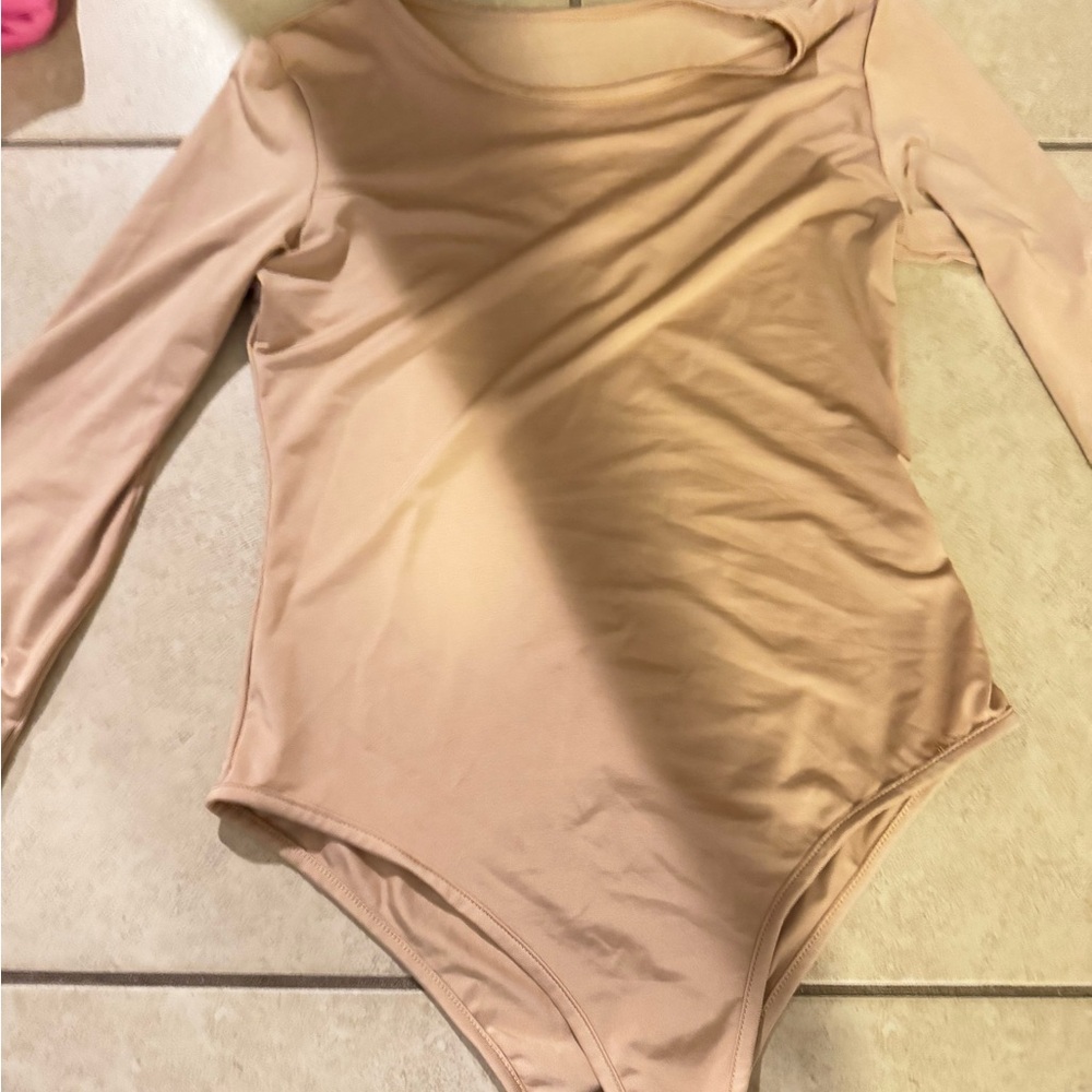 Kids Long Sleeve One Piece - Tan